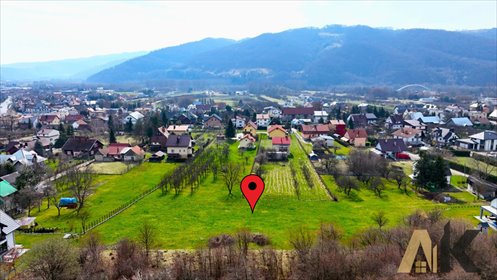 działka na sprzedaż 1400m2 działka Łącko