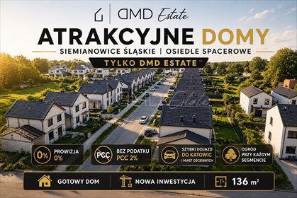 Nowoczesny dom 136 m² z ogrodem i miejscami postojowymi dom Siemianowice Śląskie, Bańgów