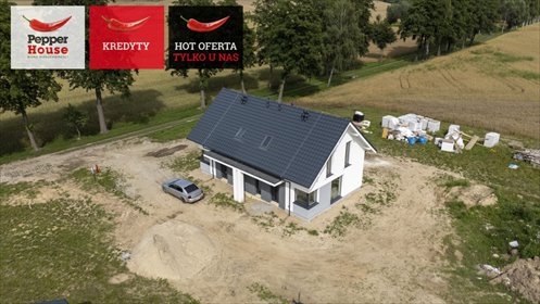 Nowoczesny dom z dużym ogrodem i 4 pokojami dom Ostaszewo, Piękna