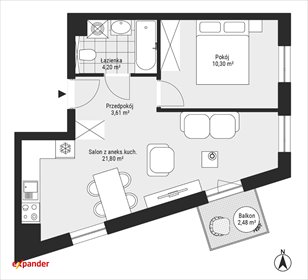 mieszkanie na sprzedaż 40m2 mieszkanie Katowice, Słoneczna