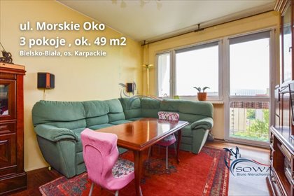 Przestronne 2-pokojowe mieszkanie z balkonem i widokiem mieszkanie Bielsko-Biała, Osiedle Karpackie