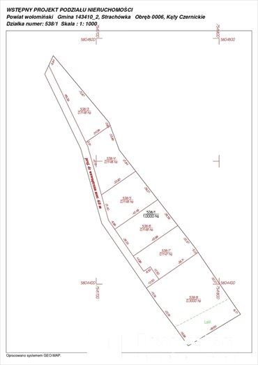 działka na sprzedaż 1148m2 działka Kąty Czernickie