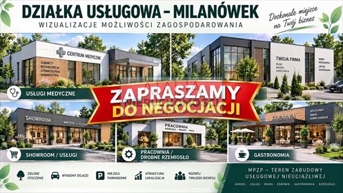Działka usługowa 4000 m² w Milanówku - zapraszam działka Milanówek