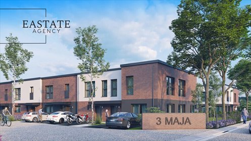 Segment środkowy z ogródkiem i miejscami postojowymi dom Grodzisk Mazowiecki, 3 Maja