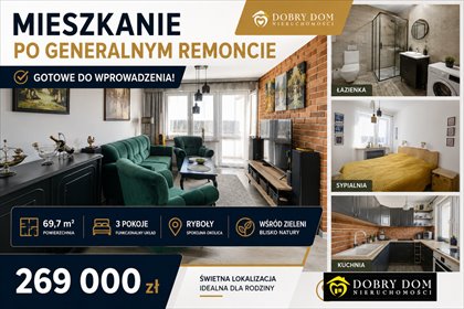 Nowoczesne 3-pokojowe mieszkanie 70 m² w Rybołach polecam mieszkanie Ryboły