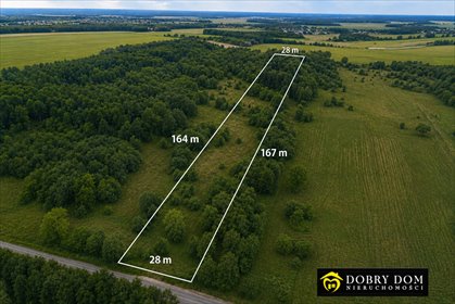 Działka rolna 4647 m² z lasem i dostępem do drogi działka Wólka Poduchowna