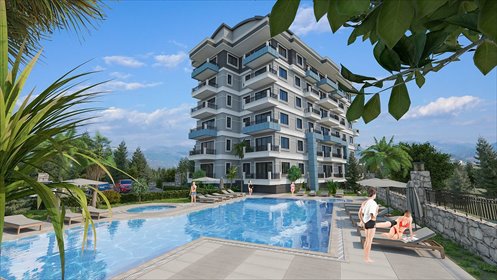 Mieszkanie z widokiem na morze, las i baseny w Alanyi mieszkanie Gazipaşa, İshaklı, Alanya, Antalya