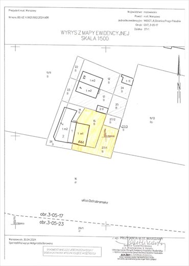 działka na sprzedaż 494m2 działka Warszawa, Praga-Południe, Ostrobramska