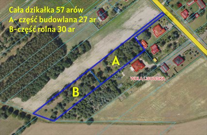 Działka 57 arów z mediami (blisko Lublina) działka Wola Lisowska