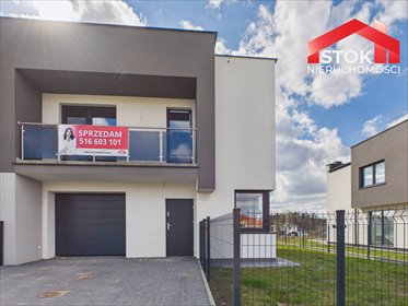 Przestronny bliźniak 140 m², garaż, ogród, stan deweloperski dom Horodniany