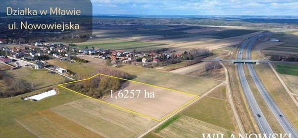 działka na sprzedaż 16257m2 działka Mława, ul. Nowowiejska
