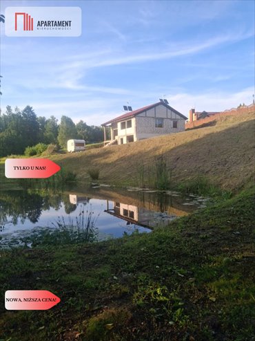 Działka z rozpoczętą budową domu nad rzeką w Płytnicy działka Płytnica