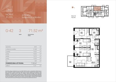 mieszkanie na sprzedaż 72m2 mieszkanie Bydgoszcz, Czyżkówko, Flisacka