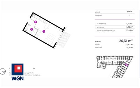 mieszkanie na sprzedaż 26m2 mieszkanie Gdańsk, Śródmieście, Mostek