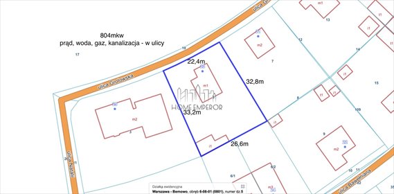 działka na sprzedaż 805m2 działka Warszawa, Bemowo, Boernerowo, Grotowska