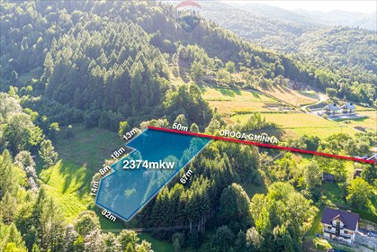działka na sprzedaż 2374m2 działka Tylmanowa