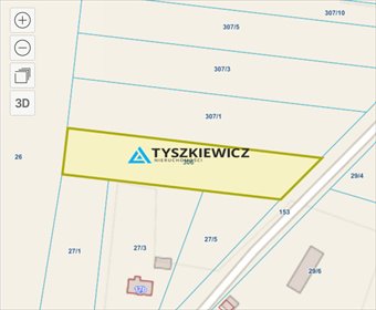 Działka 4700 m² z warunkami zabudowy w Sąborze działka Sąborze