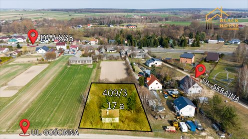 działka na sprzedaż 1708m2 działka Głuszczyzna, Gościnna
