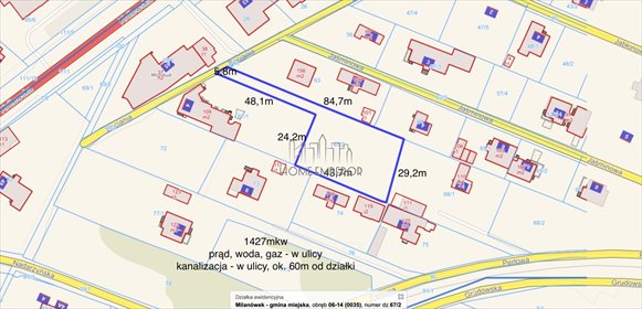 działka na sprzedaż 1425m2 działka Milanówek, Milanówek, Bociania