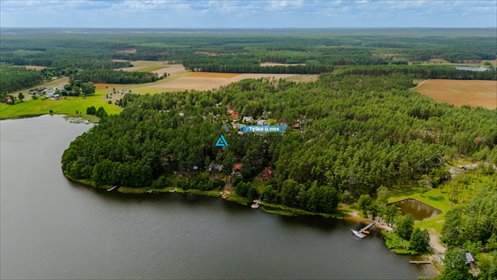 Urokliwy dom rekreacyjny 44 m2 z tarasem w lesie koło jeziora dom Łubiana