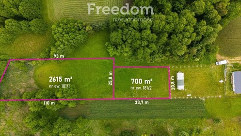 działka na sprzedaż 700m2 działka Szczawin