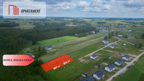 Działki budowlane 801 i 833 m² w Lubichowie - polecam działka Lubichowo