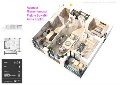 mieszkanie na sprzedaż 66m2 mieszkanie Suwałki