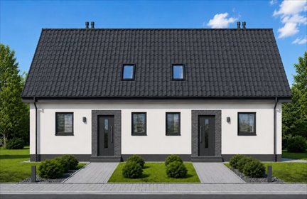 Nowoczesny dom bliźniak z ogrodem, energooszczędny, 95,74 m² dom Stargard, Podleśna