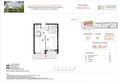 mieszkanie na sprzedaż 37m2 mieszkanie Bydgoszcz, Fordońska