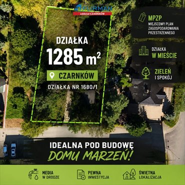 Do sprzedania działka 1287 m² z zielenią w Czarnkowie działka Czarnków