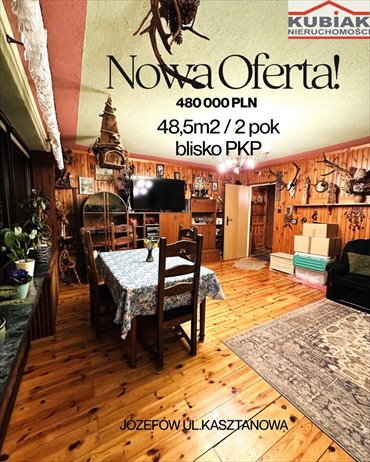 Zapraszam do rozkładowego mieszkania 48,5 m² w Józefowie mieszkanie Józefów, Kasztanowa