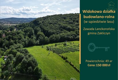 działka na sprzedaż Zawada Lanckorońska 4900 m2