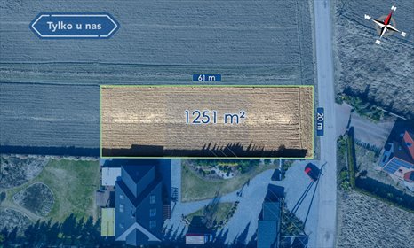 działka na sprzedaż 1251m2 działka Cegielnia, Leśna