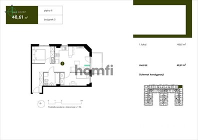 Nowoczesny apartament 48,61 m2 z VAT i miejscem w Gdańsku mieszkanie Gdańsk, Młyniska, Twarda
