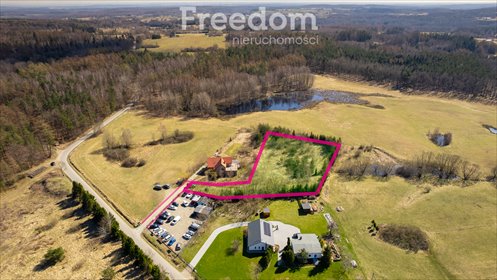 Do sprzedania działka 4265 m² z oczkiem wodnym w Pomlewie działka Pomlewo