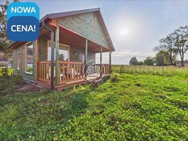 Drewniany dom całoroczny nad Jeziorem Wieczno - 36 m² z antresolami dom Ostrowo