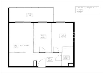 mieszkanie na sprzedaż 49m2 mieszkanie Lublin, Ponikwoda, Bluszczowa