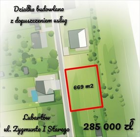 działka na sprzedaż 669m2 działka Lubartów