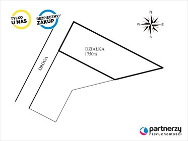 działka na sprzedaż 1750m2 działka Gdańsk, Osowa, Kielnieńska