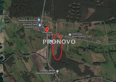 działka na sprzedaż 1000m2 działka Uniemyśl
