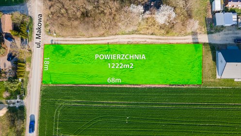 działka na sprzedaż 1222m2 działka Lublin, Makowa