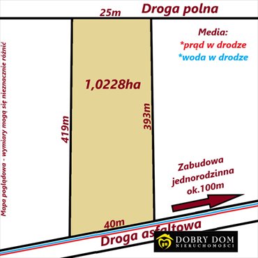 Działka rolna 1,02 ha pod inwestycję w Studziankach - polecam! działka Studzianki