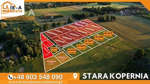działka na sprzedaż 1000m2 działka Stara Kopernia, Stara Kopernia