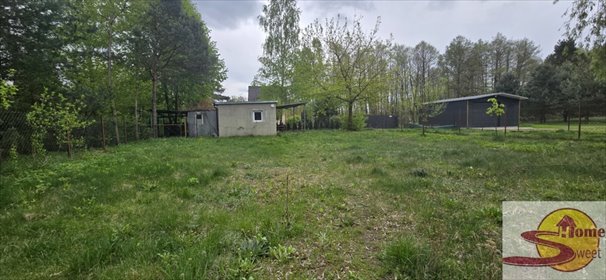 Działka budowlana z małym domkiem, ogrodzona, media dom Płachty