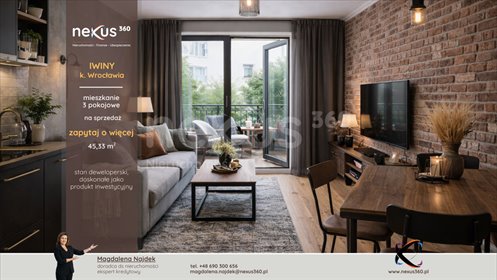 mieszkanie na sprzedaż 45m2 mieszkanie Iwiny, Brochowska