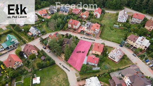Działka 639 m² z mediami, świetna lokalizacja w Ełku działka Ełk, Konwaliowa