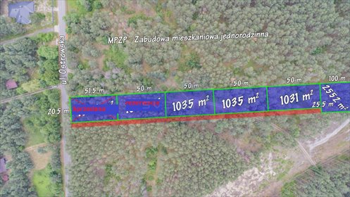 działka na sprzedaż 1035m2 działka Przybynów