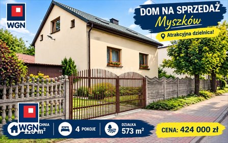 Polecam dom 115 m² z garażem i dużą działką w Myszkowie dom Myszków, Światowit
