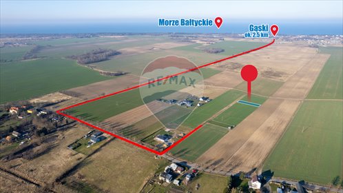 Działka 1065 m² pod dom blisko morza - media i infrastruktura działka Śmiechów
