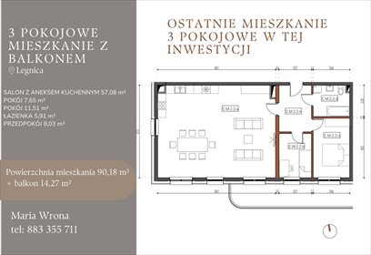 mieszkanie na sprzedaż 90m2 mieszkanie Legnica